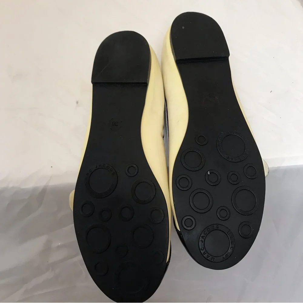 Marc by Marc Jacobs NEW Girl Cat Leather Ballet Flats Shoes Patent Rubber Soles - Picture 8 of 13